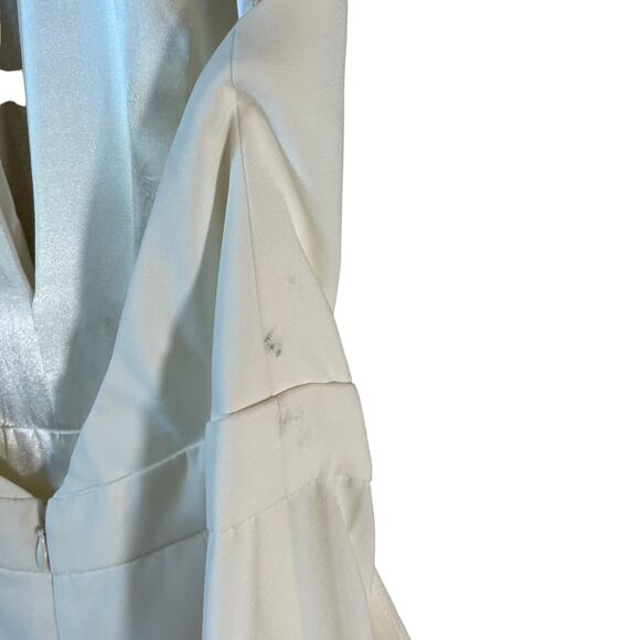 Jill Stuart BHLDN Mara Halter Jumpsuit White 0 New with Flaw Bridal Events Glam - Picture 13 of 16